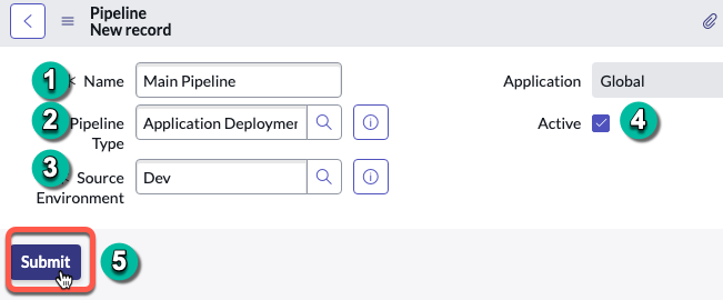 Pipeline Form